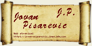 Jovan Pisarević vizit kartica